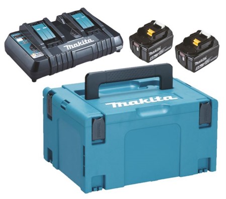 Powerback inkl 2 x 5,0 Ah 18V batteri snabbladdare Makita