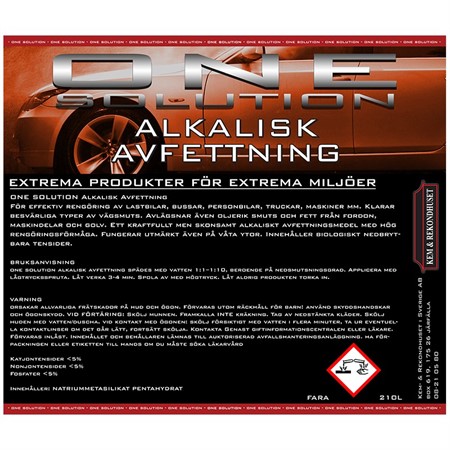 One Solution Alkalisk Avfettning 4L